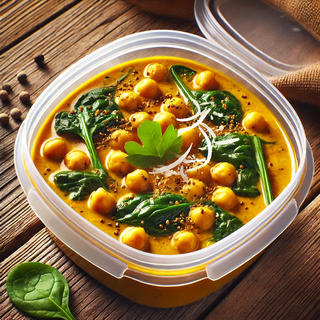 Pack Familiar Vegetariano Curry de Garbanzos y Espinacas al Coco