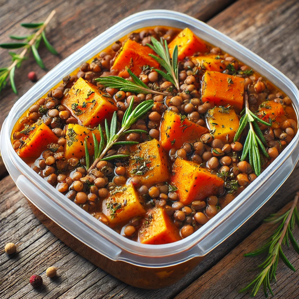 Box Degustacion Casero Guiso de Lentejas y Batata a la Hierba